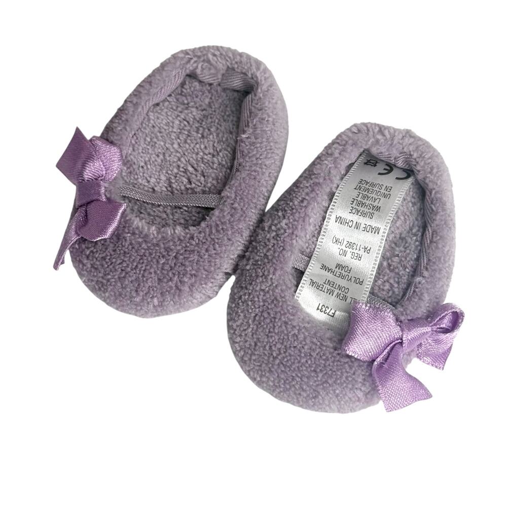 American Girl Isabelle Pajamas Slippers Top Capri Pants Purple Silver Dot Box - Picture 7 of 9